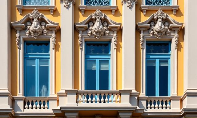 Nemes palota felújított homlokzata